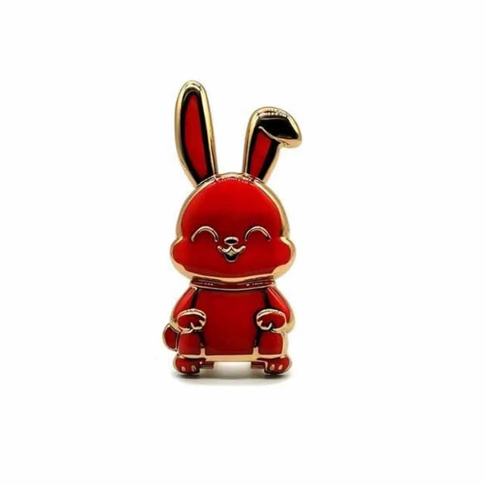 Bunny Finger Ring Holder & Kickstand for Smartphones – Mini Pull-Rod Grip, Foldable Stand Design, Secure Phone Holder for Hands-Free Viewing, Compatible with All Mobile Devices