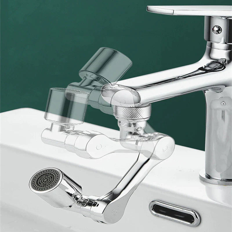 1080° Rotating Faucet Sprayer Head – Dual-Mode Aerator Nozzle with Adjustable Robot-Arm Extension for Kitchen & Bathroom