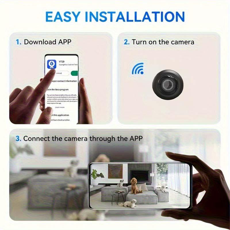 X5 Smart Wireless Indoor Security Camera with 720P HD Video, Voice Control & Anti-Theft Alerts — App-Enabled Home Monitoring