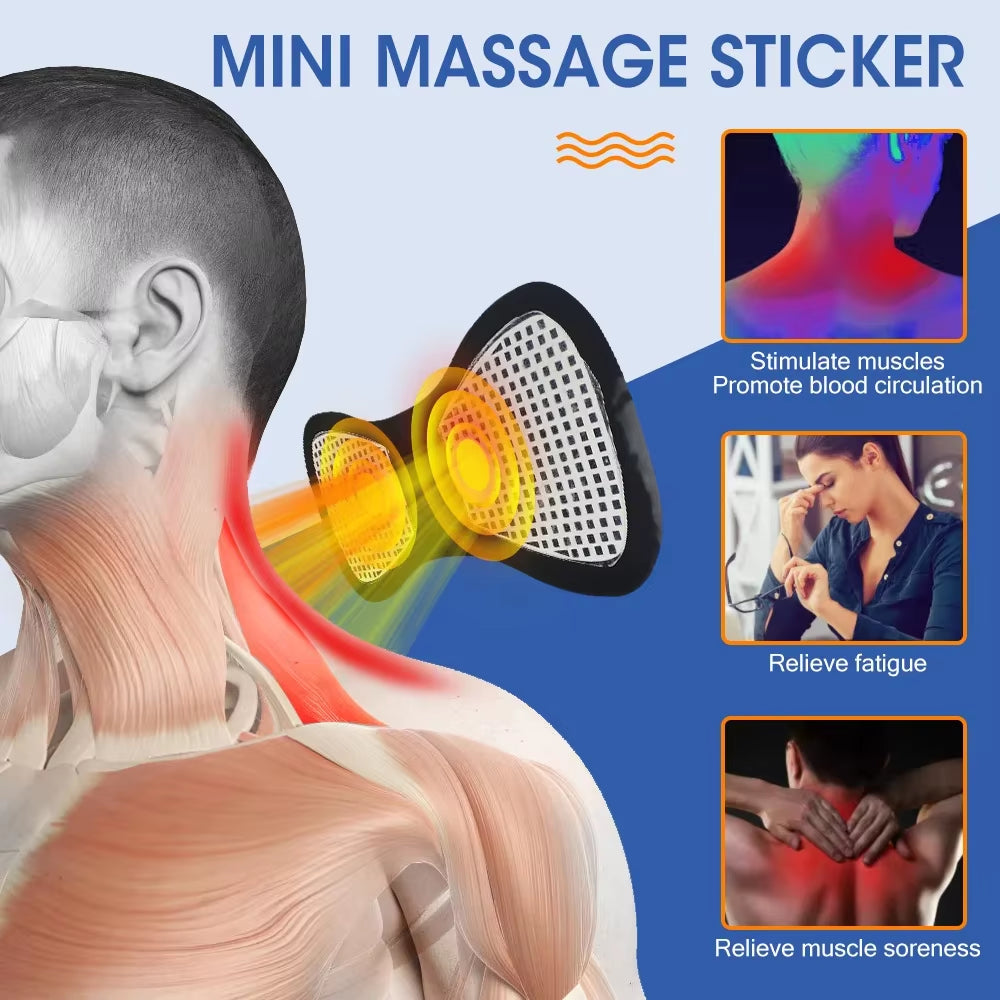 Wireless Electric Neck & Body Massager with EMS Technology – 8 Modes & 19 Intensity Levels for Cervical, Back, Calf, and Full-Body Muscle Pain Relief