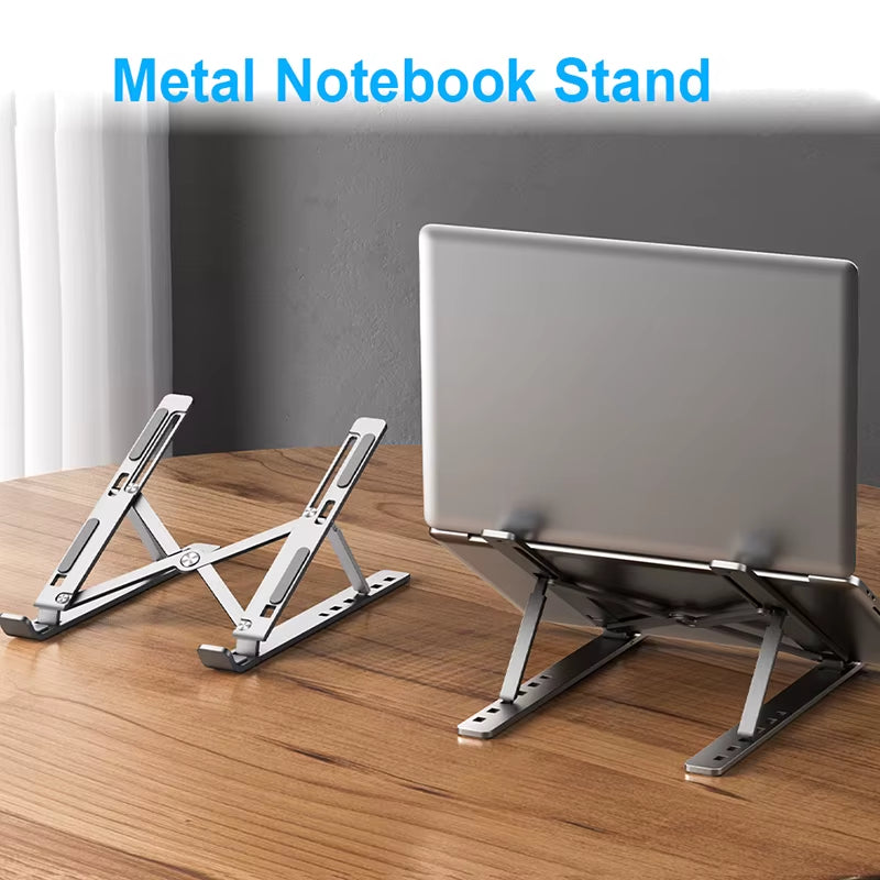 Premium Adjustable Aluminum Laptop Stand – Ergonomic, Portable & Non-Slip Cooling Design for Work, Travel & Study