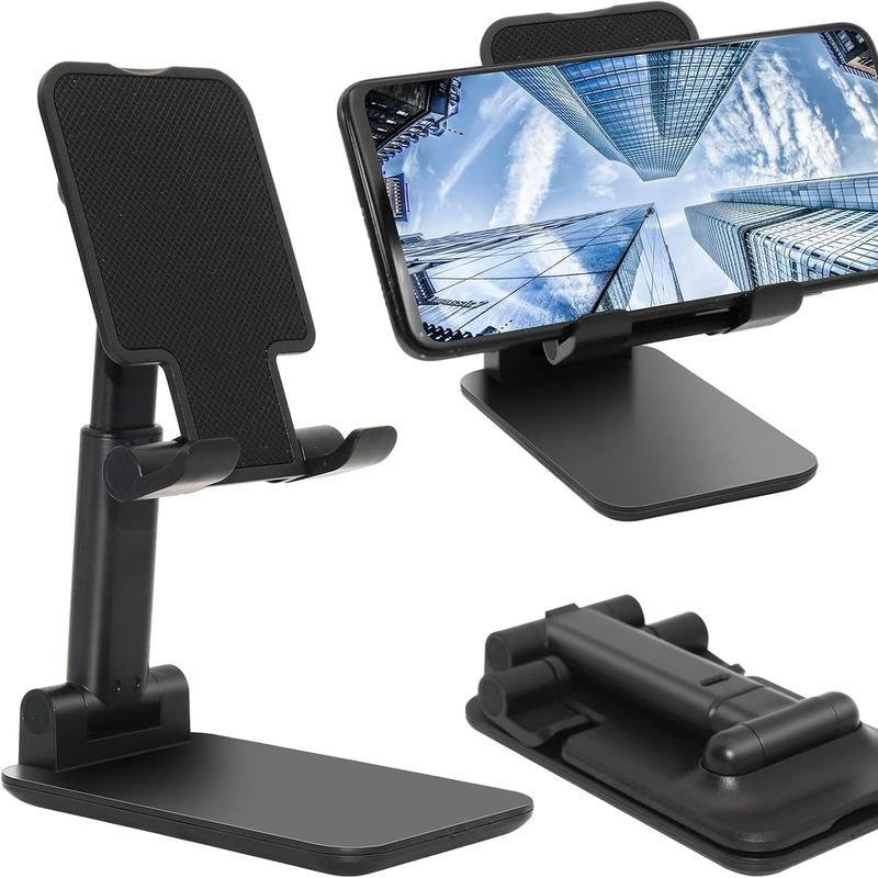 Adjustable Foldable Desktop Phone & Tablet Stand for 4–10" Devices – Portable Anti-Slip Mobile Holder for Office, Home, and Workstations