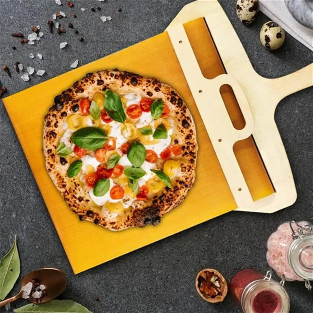 High-Quality Wooden Pizza Peel with Non-Stick Surface – Perfect for Precise Baking and Convenient Storage