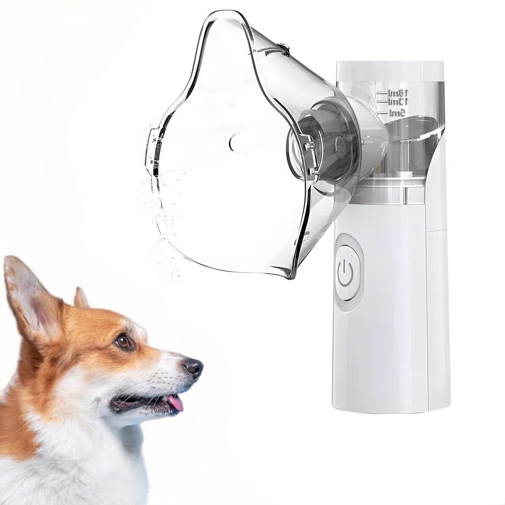 Portable Pet Nebulizer and Humidifier – Silent Inhalation Therapy Device for Cats and Dogs with Respiratory Support