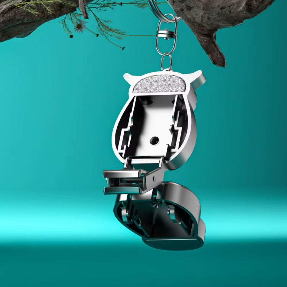 Owl-Shaped Stainless Steel Nail Clipper Keychain – Premium Portable Mini Folding Design