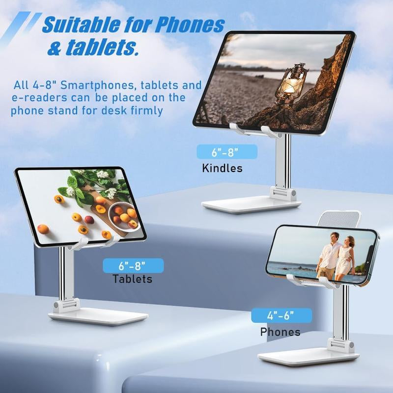 Adjustable Foldable Desktop Phone & Tablet Stand for 4–10" Devices – Portable Anti-Slip Mobile Holder for Office, Home, and Workstations