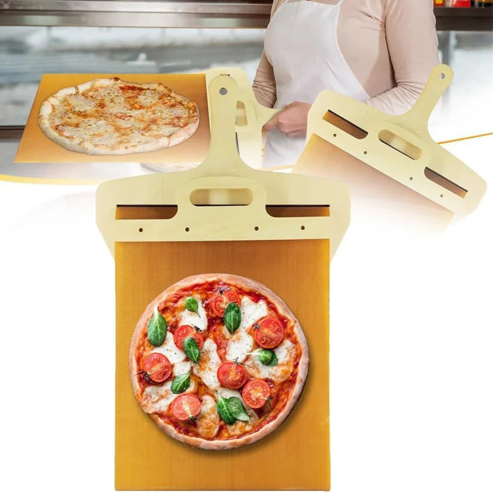 High-Quality Wooden Pizza Peel with Non-Stick Surface – Perfect for Precise Baking and Convenient Storage