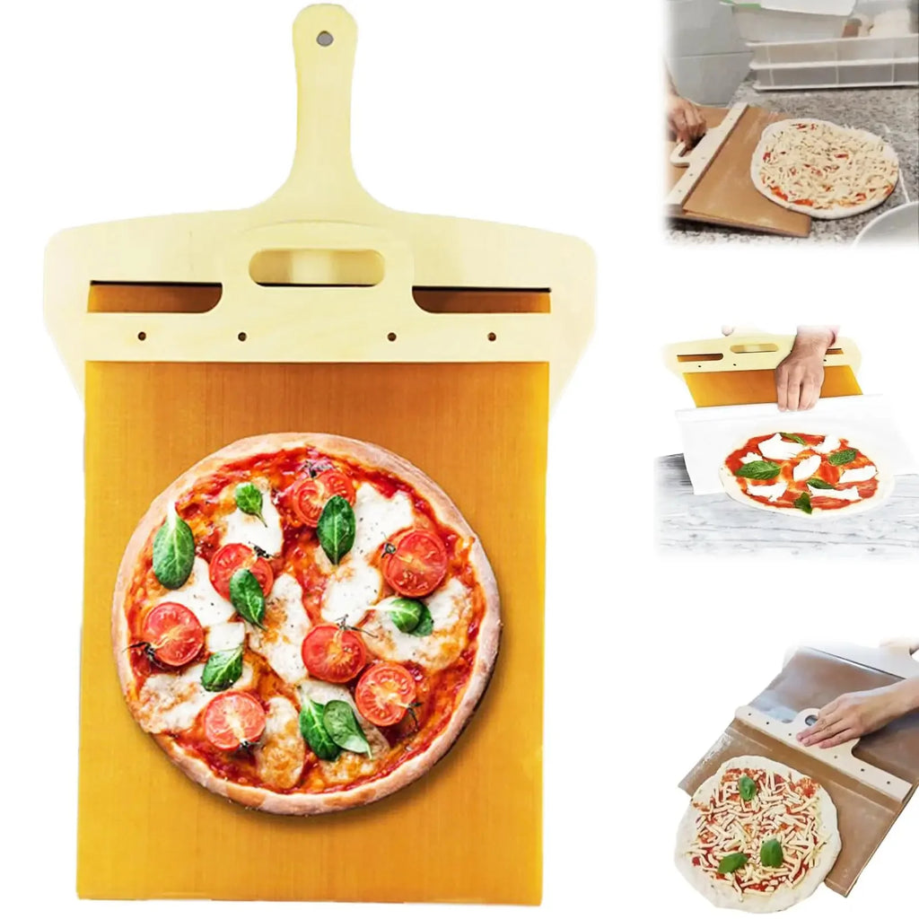 High-Quality Wooden Pizza Peel with Non-Stick Surface – Perfect for Precise Baking and Convenient Storage