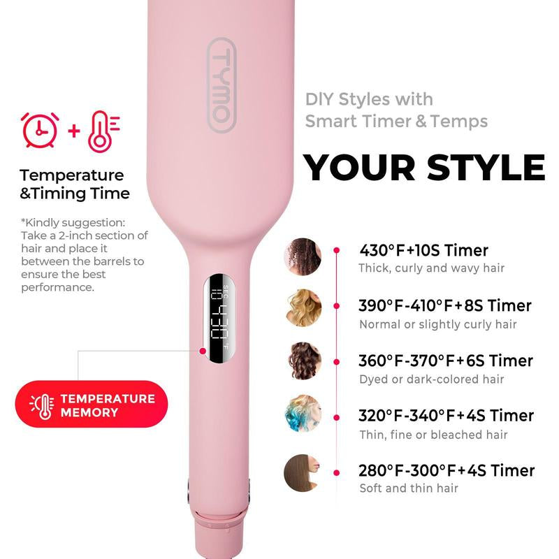 TYMO ROVY WaveCraft™ Compact 1.0" Deep Hair Waver – Ionic Ceramic Smoothing for Soft Mermaid & Hollywood Waves, Ideal for Everyday Styling & Gifting
