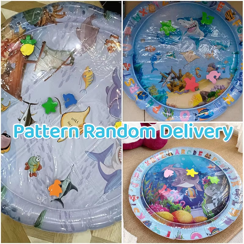 Inflatable Water Sensory Play Mat for Cats & Dogs – Durable Ocean-Themed Pet Mat with Toys for Cooling, Interactive Fun, and Sensory Stimulation