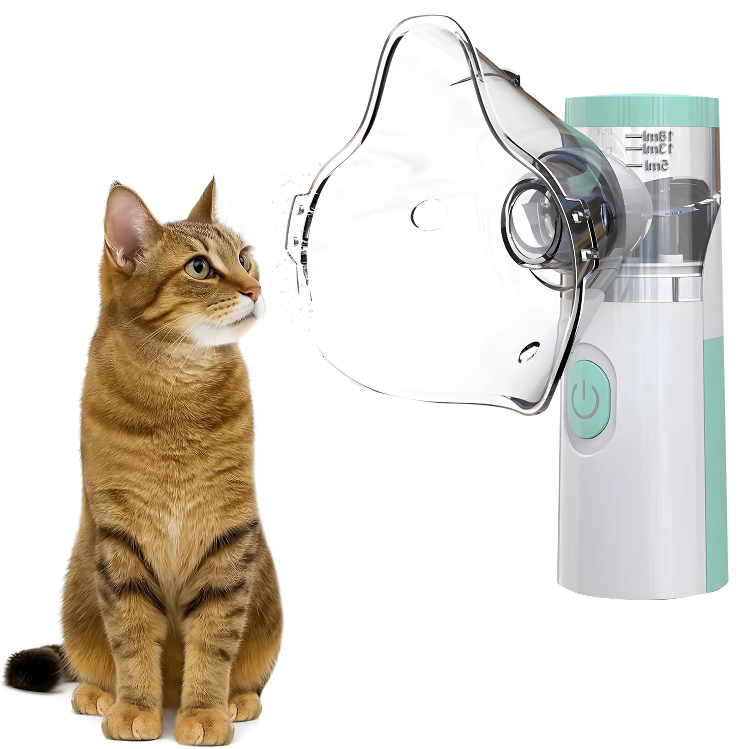 Portable Pet Nebulizer and Humidifier – Silent Inhalation Therapy Device for Cats and Dogs with Respiratory Support