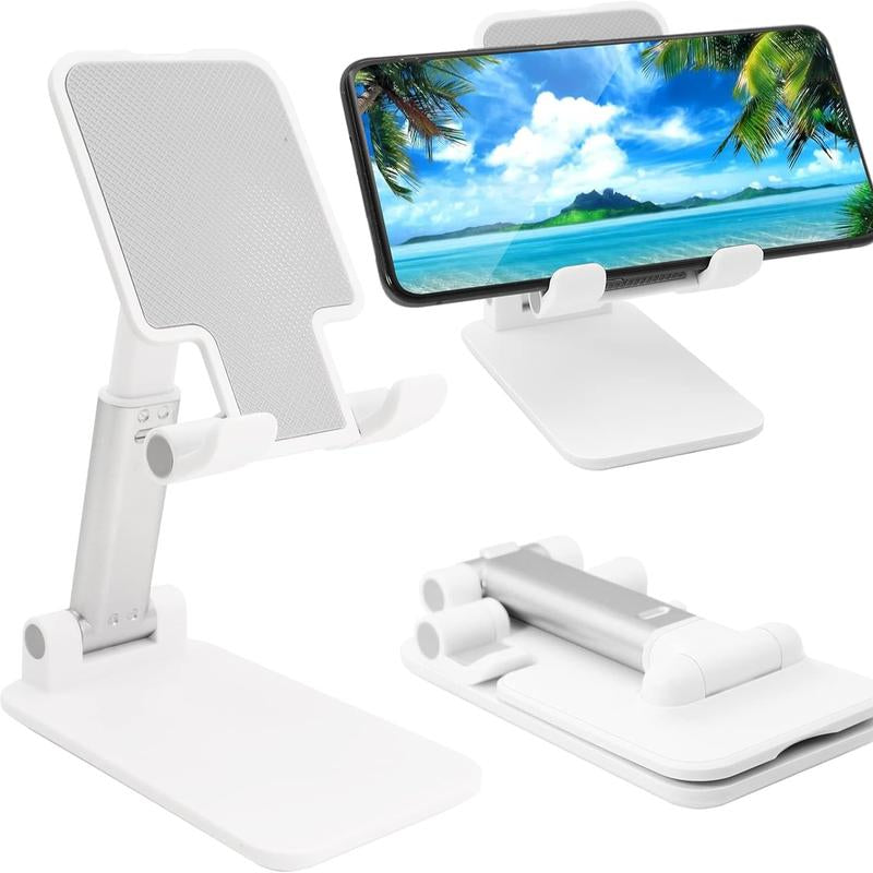 Adjustable Foldable Desktop Phone & Tablet Stand for 4–10" Devices – Portable Anti-Slip Mobile Holder for Office, Home, and Workstations