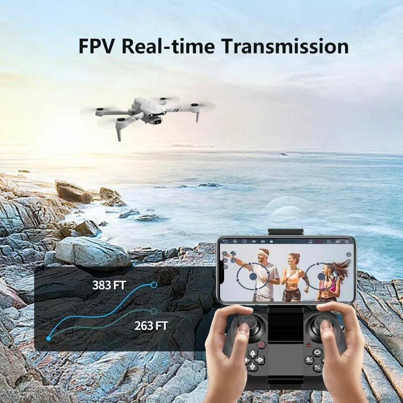 Aerial Drone 2025 F10 Pro with 4K UHD EIS Camera, GPS, 5G Wi-Fi, FPV, Brushless Motors, Optical Flow, Smart Obstacle Avoidance, Auto Return, 360° Stunt Roll, and Dual Batteries