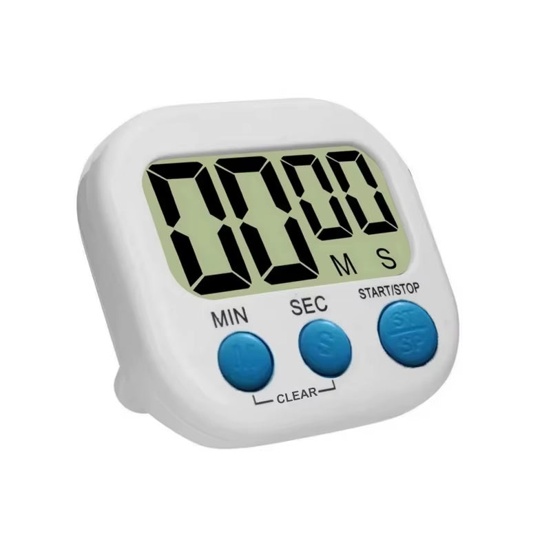 Magnetic LCD Kitchen Timer – Large Display, Countdown & Count-Up, Loud Alarm for Cooking & Home Use