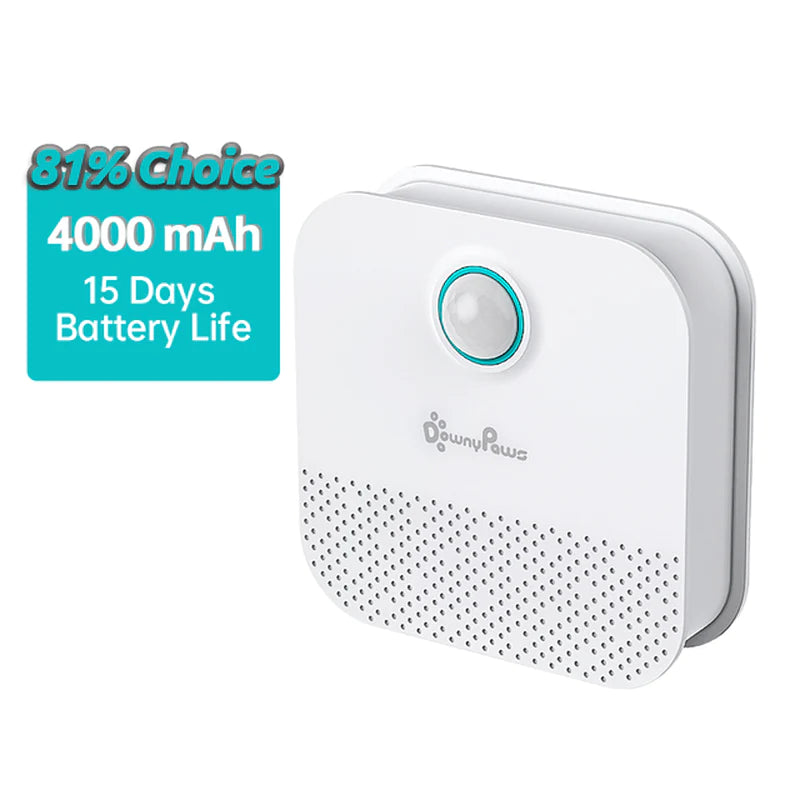 Downypaws 4000mAh Smart Pet Odor Purifier – Rechargeable Cat & Dog Litter Box Deodorizer and Air Cleaner for Fresh, Odor-Free Homes