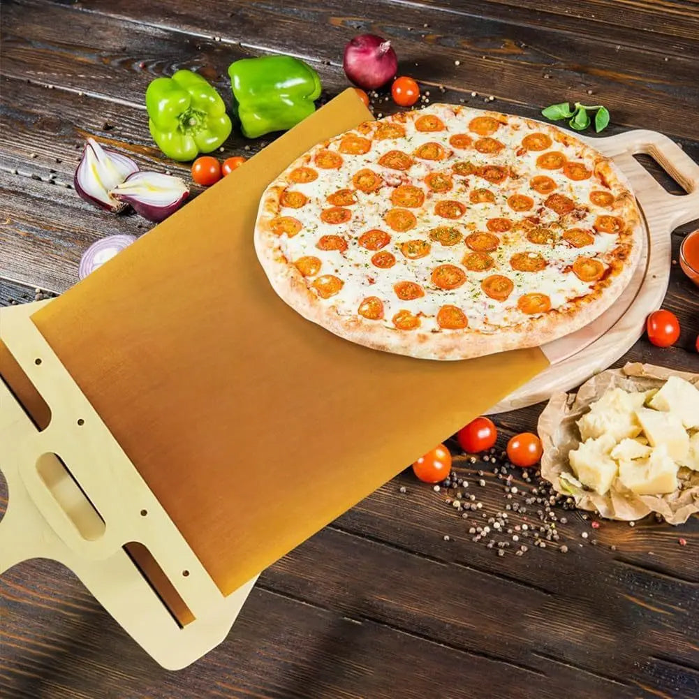 High-Quality Wooden Pizza Peel with Non-Stick Surface – Perfect for Precise Baking and Convenient Storage
