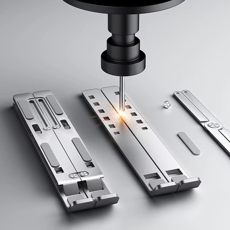 Premium Adjustable Aluminum Laptop Stand – Ergonomic, Portable & Non-Slip Cooling Design for Work, Travel & Study