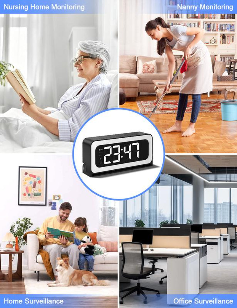 1080P Hidden WiFi Camera Clock with Night Vision & Motion Detection — Smart Real-Time Security Monitoring