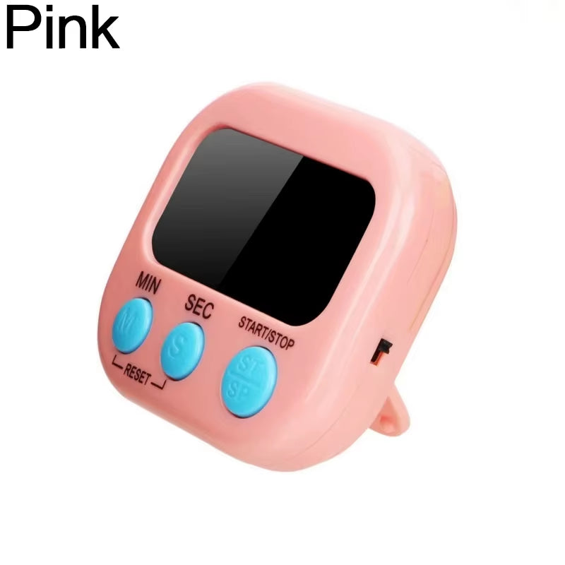 Magnetic LCD Kitchen Timer – Large Display, Countdown & Count-Up, Loud Alarm for Cooking & Home Use