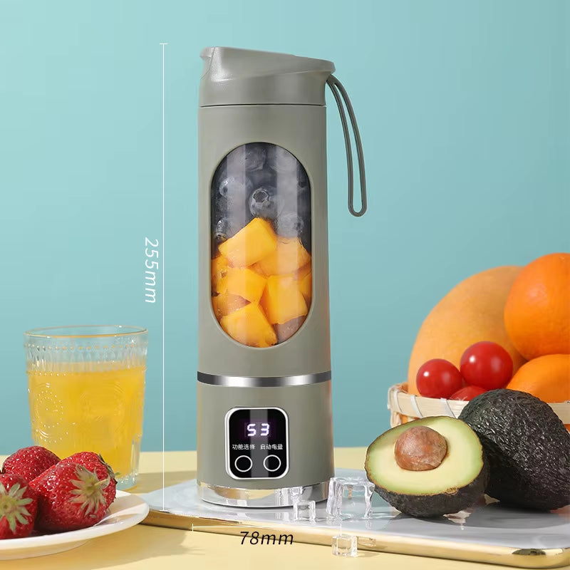 2025 Mini Electric Juicer – 450ML Portable Fresh Juice Maker with Powerful Motor and Digital Display, Perfect for Busy Professionals, Students, and On-the-Go Healthy Lifestyle
