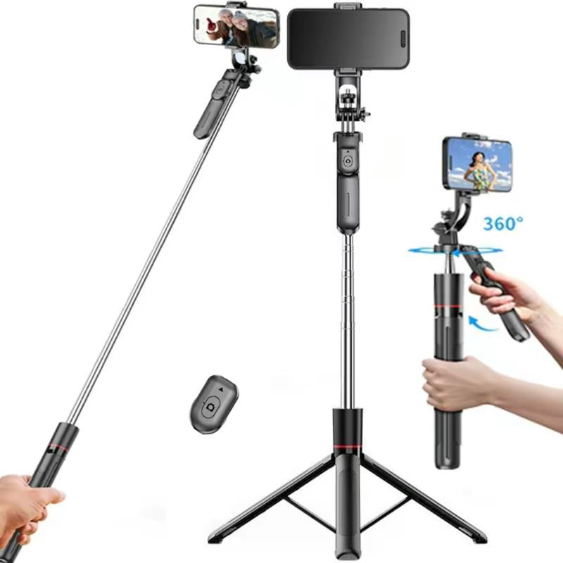 Upgraded 67-Inch Phone Tripod & Holder – Portable Selfie Stick Stand for iPhone/Android, Adjustable Aluminum Support for Home, Travel, Photos & Videos