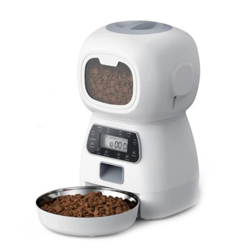 Smart Automatic Pet Feeder & Food Dispenser for Cats and Dogs – Programmable Timed Meals with Portion Control, Ideal for Travel and Home Use