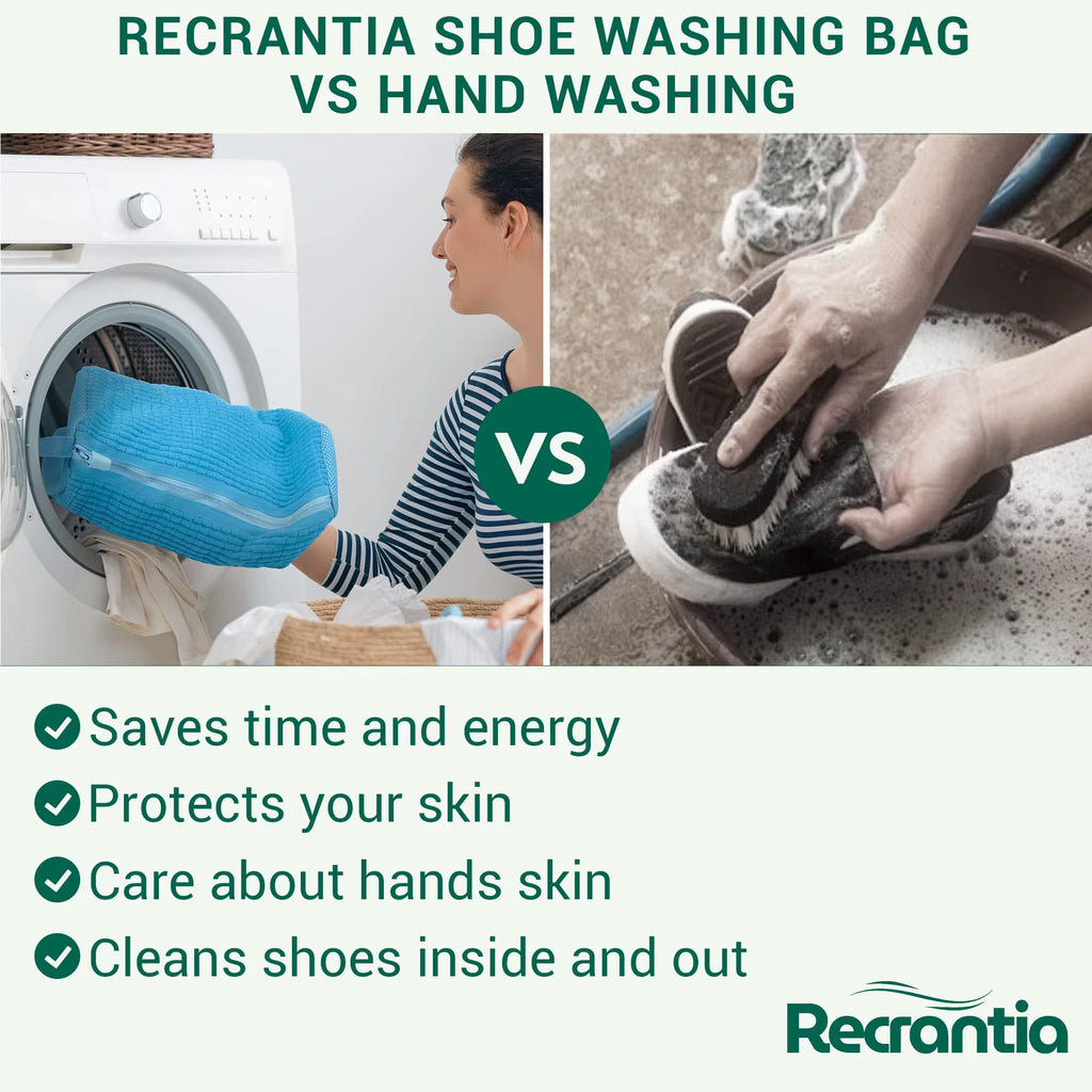 360° Deep Cleaning Shoe Washing Bag – Durable Zippered Mesh Protector for Sneakers, Tennis Shoes & Boots, Available in 1/2/3-Pack Sets