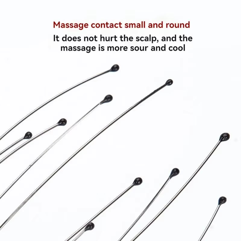 Stainless Steel Octopus Head Massager – Ergonomic Scalp Relaxer for Itch Relief and Stress Reduction