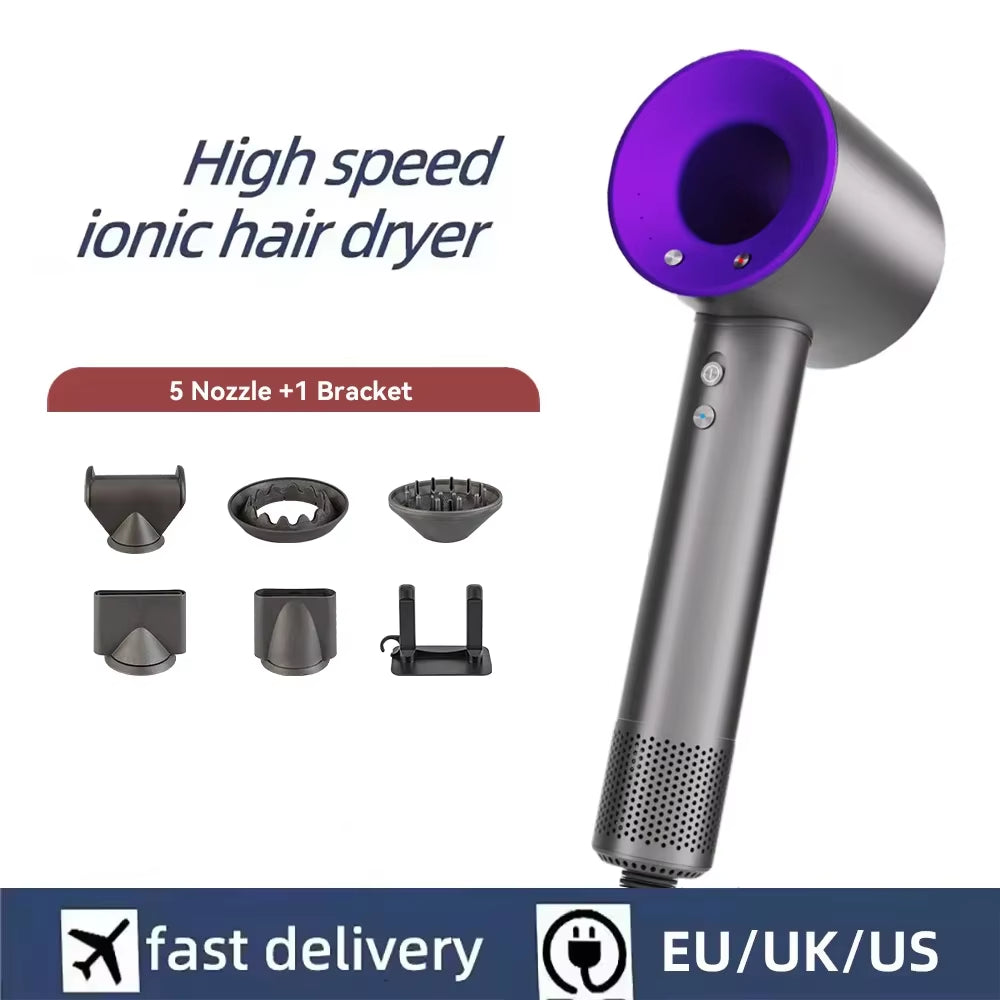 Home & Travel Hair Dryer – High-Speed, Blade-Free, Silent Operation with Negative Ion Care