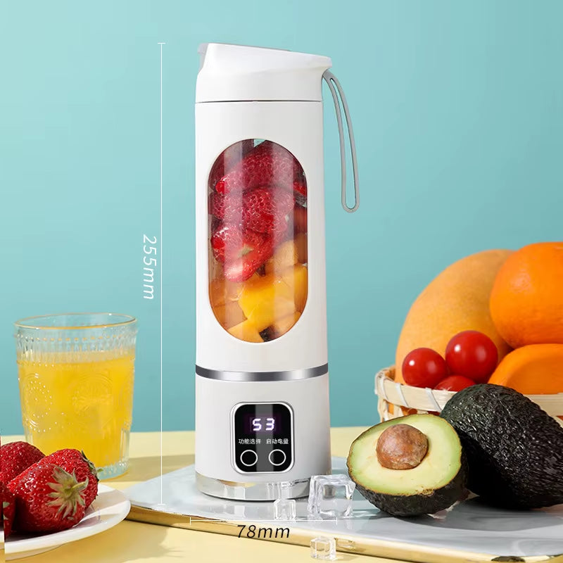 2025 Mini Electric Juicer – 450ML Portable Fresh Juice Maker with Powerful Motor and Digital Display, Perfect for Busy Professionals, Students, and On-the-Go Healthy Lifestyle