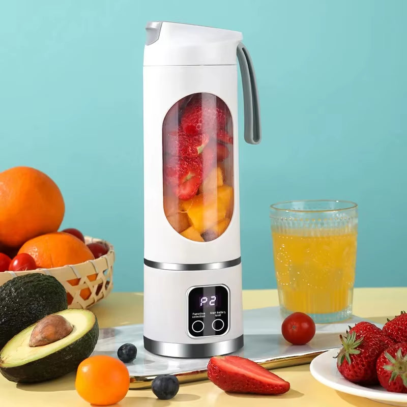 2025 Mini Electric Juicer – 450ML Portable Fresh Juice Maker with Powerful Motor and Digital Display, Perfect for Busy Professionals, Students, and On-the-Go Healthy Lifestyle
