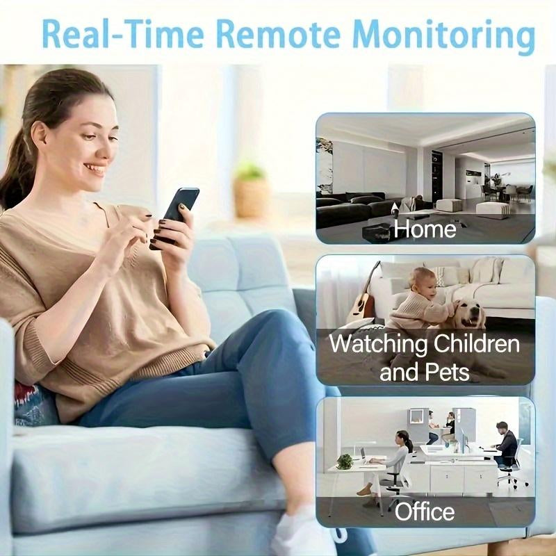 X5 Smart Wireless Indoor Security Camera with 720P HD Video, Voice Control & Anti-Theft Alerts — App-Enabled Home Monitoring