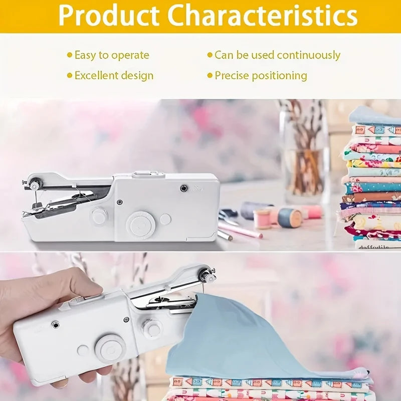 Portable Battery-Powered Handheld Sewing Machine – Quick and Easy On-the-Go Garment Repairs