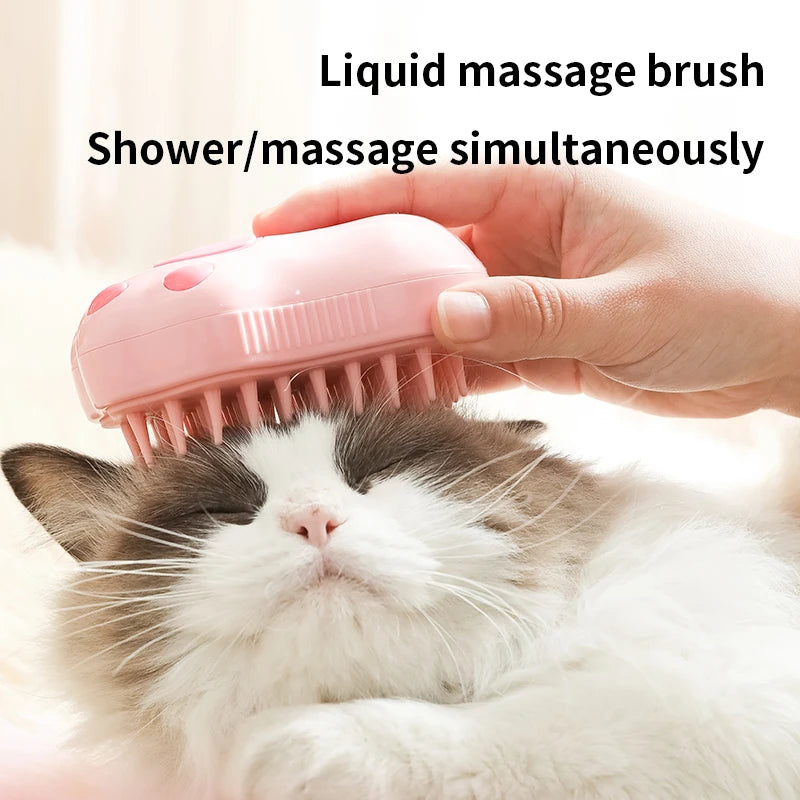 Furmist Trio™ 3-in-1 Steam-Powered Pet Grooming Brush – Steam Clean, Spray & Massage Tool for Deep Coat Cleaning and Shedding Control (Cats & Dogs)