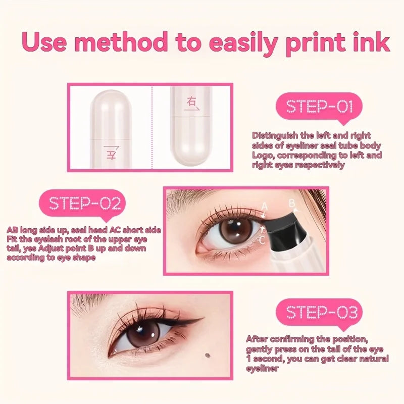 Rotating Eyeliner Stamp Pen – Waterproof, Long-Lasting & One-Touch Precision for Effortless Winged Looks