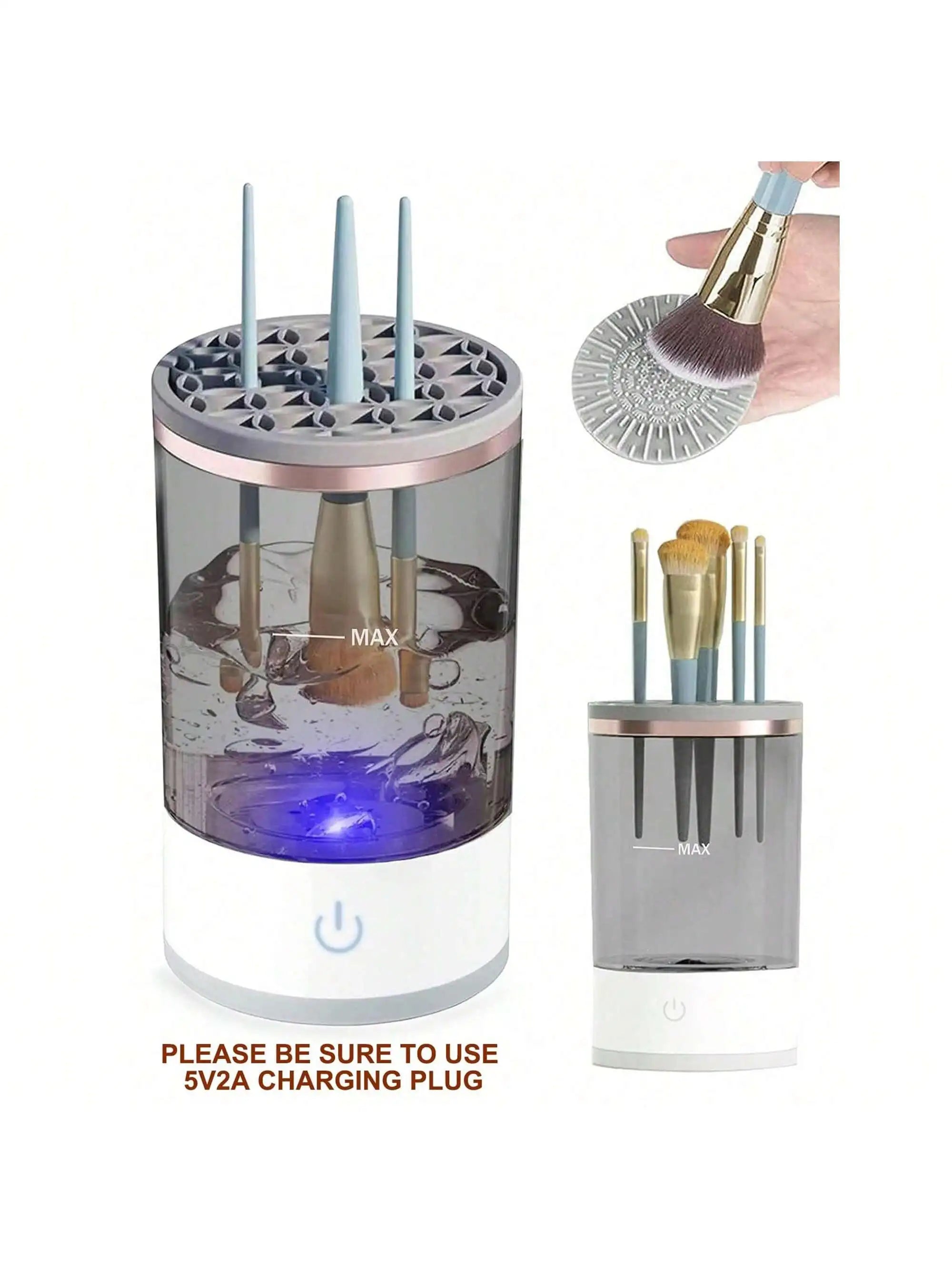 Electric Makeup Brush Cleaner & Dryer – USB Rechargeable Beauty Tool for Quick and Hygienic Brush Cleaning