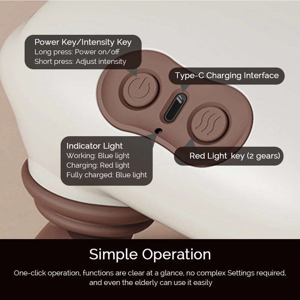 4D Hand-Shaped Wireless Neck & Shoulder Massager with Brushless Motor – Deep Trapezius Relief, Ergonomic Design & Long-Lasting Battery