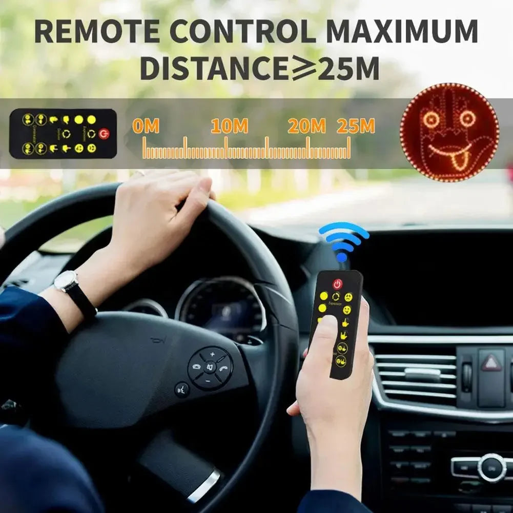 Gesture-Controlled LED Car Warning Lamp – Middle Finger Brake Light Signal for Rear Window Safety & Fun