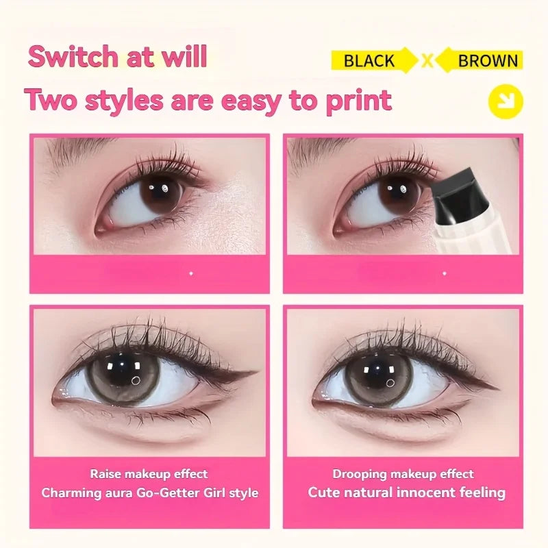 Rotating Eyeliner Stamp Pen – Waterproof, Long-Lasting & One-Touch Precision for Effortless Winged Looks