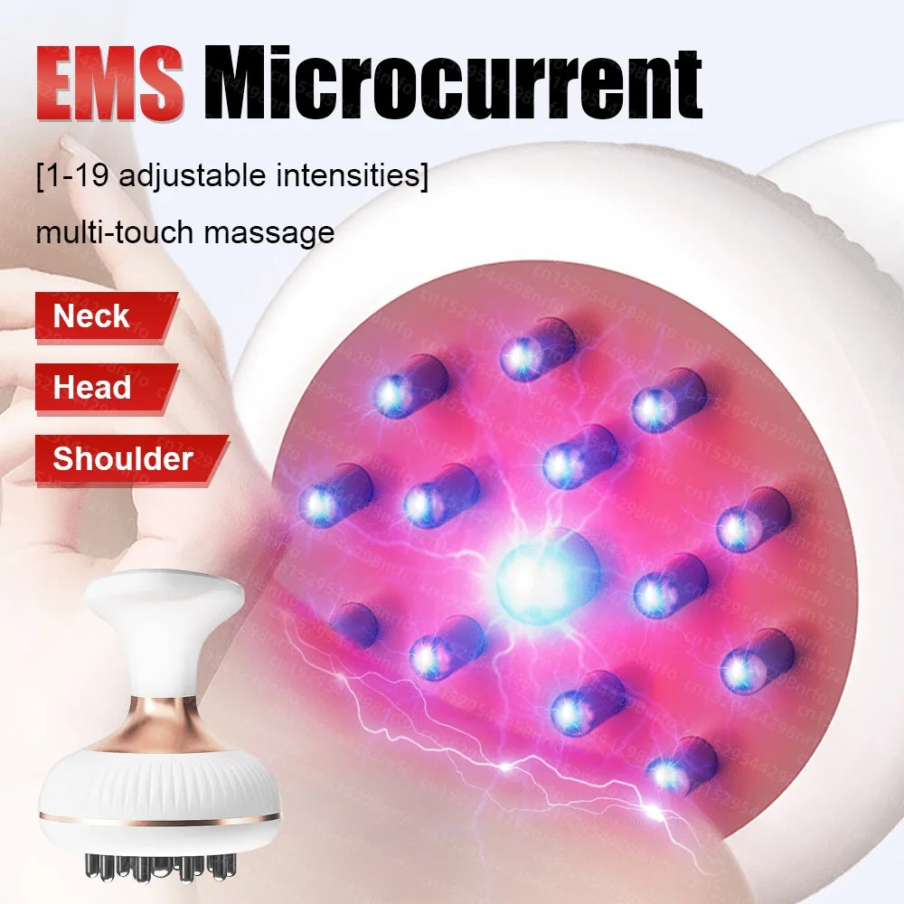 Electric Meridian Gua Sha Body Massager with EMS Microcurrent & Hot Compress for Lymphatic Drainage, Fat Reduction & Muscle Relief