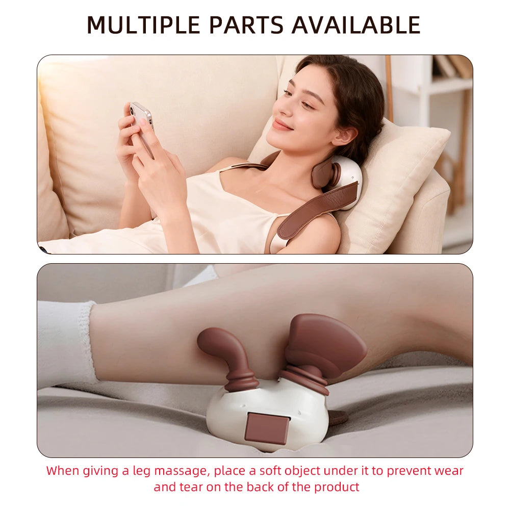 4D Hand-Shaped Wireless Neck & Shoulder Massager with Brushless Motor – Deep Trapezius Relief, Ergonomic Design & Long-Lasting Battery