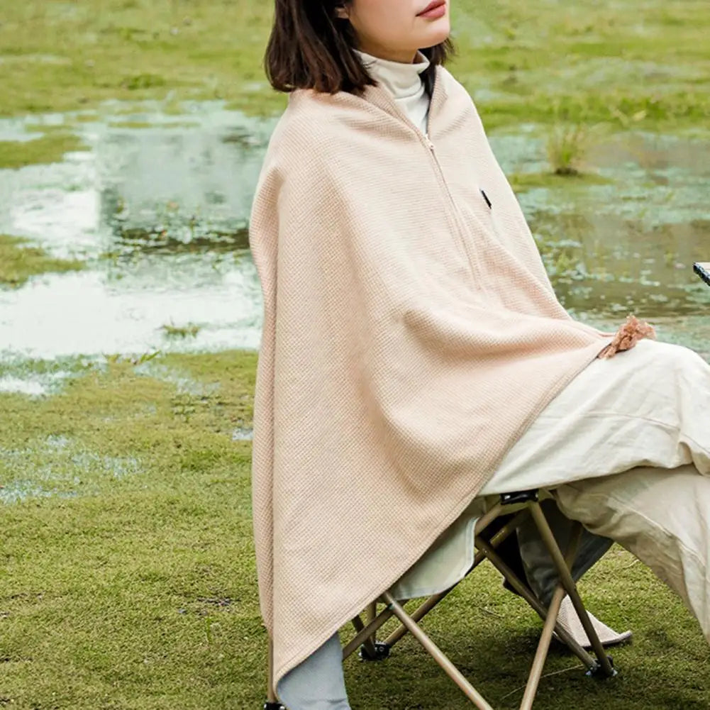 Women’s Wireless Heated Shawl and Blanket – 2-in-1 USB Electric Scarf with Fast Heating & Three Temperature Levels