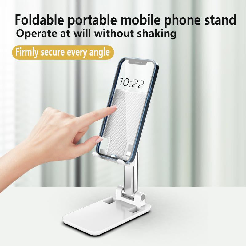 Adjustable Foldable Desktop Phone & Tablet Stand for 4–10" Devices – Portable Anti-Slip Mobile Holder for Office, Home, and Workstations