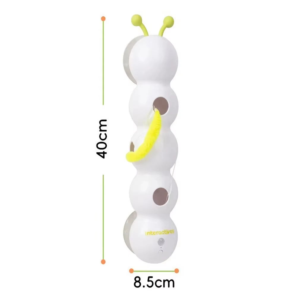 Caterpillar Motion-Activated Interactive Cat Toy – Rechargeable Automatic Teasing Tail for Active Play and Feline Exercise