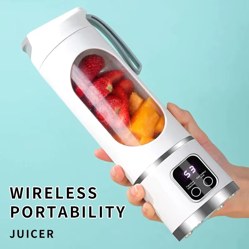 2025 Mini Electric Juicer – 450ML Portable Fresh Juice Maker with Powerful Motor and Digital Display, Perfect for Busy Professionals, Students, and On-the-Go Healthy Lifestyle