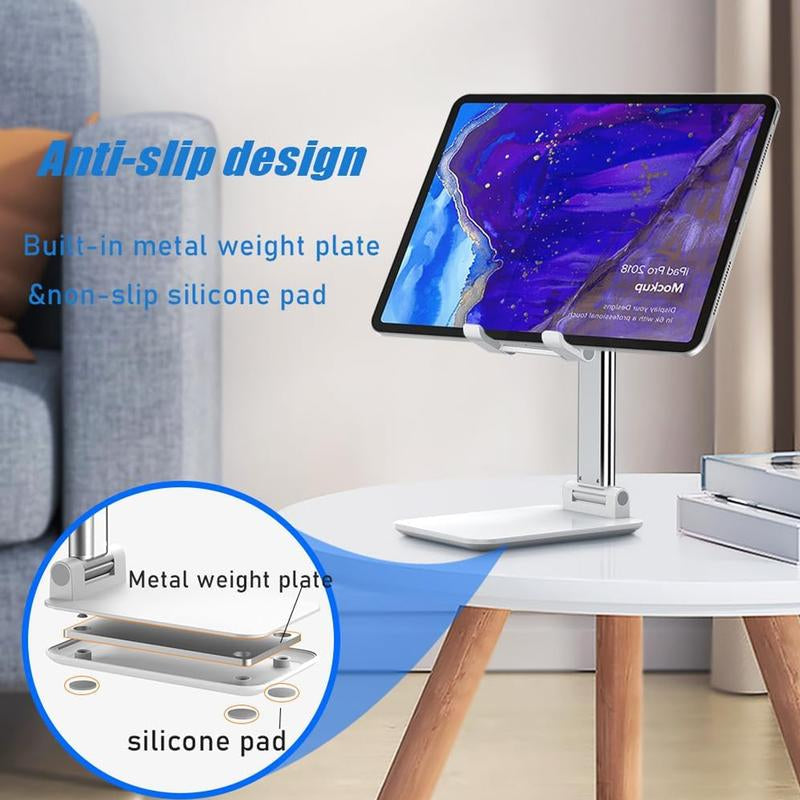 Adjustable Foldable Desktop Phone & Tablet Stand for 4–10" Devices – Portable Anti-Slip Mobile Holder for Office, Home, and Workstations
