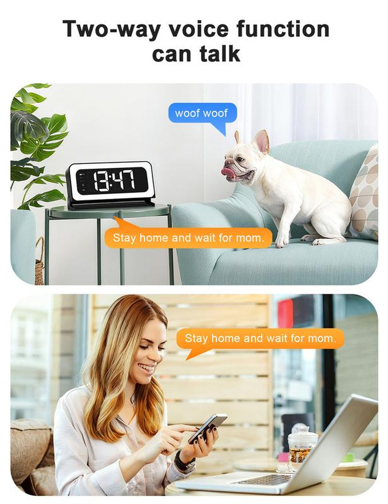 1080P Hidden WiFi Camera Clock with Night Vision & Motion Detection — Smart Real-Time Security Monitoring