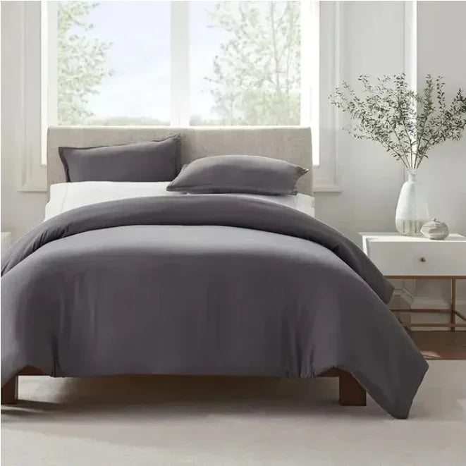 Serta Simply Clean Pleated Duvet Cover Queen
